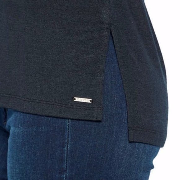 ORVIS Ladies Short Sleeve Soft Feel V-Neck Tunic Top - Black NWT - Picture 3 of 4